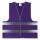 Roadie safety vest with reflective stripes & velcro - purple - M/L