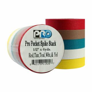 Pro Tapes ProGaff Pocket Spike Tape Lasso - 5,4m x 12mm - 5 Farben-Mix