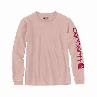 Carhartt Women Workwear Logo Long Sleeve T-Shirt - ash rose - XS