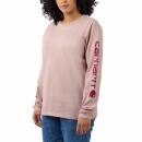Carhartt Women Workwear Logo Long Sleeve T-Shirt - ash rose - XS