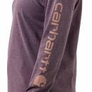 Carhartt Women Workwear Logo Long Sleeve T-Shirt - blackberry heather - M