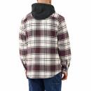 Carhartt Flannel Fleece Lined Hooded Shirt Jac - malt - M