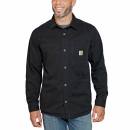 Carhartt Fleece Lined Snap Front Shirt Jac - black - XXL