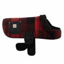 Carhartt Dog Plaid Chore Coat - dark red heather - S