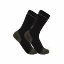 Carhartt Cotton Blend Steel Toe Boot Sock 2 Pack - black - L