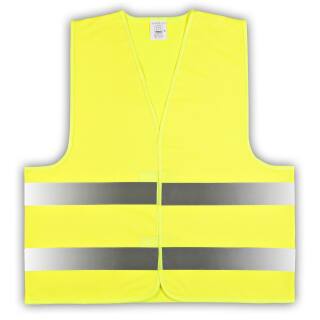 Roadie safety vest with reflective stripes & velcro - yellow - M/L