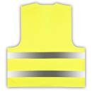 Roadie safety vest with reflective stripes & velcro - yellow - M/L