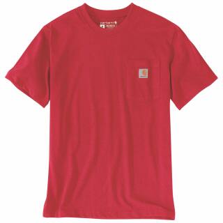 Carhartt Workwear Pocket Short Sleeve T-Shirt - fire red heather - L