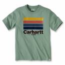 Carhartt Relaxed Fit Heavyweight Short-Sleeve Line Graphic T-Shirt - jade heather - M