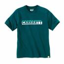 Carhartt Relaxed Fit Heavyweigth Short Sleeve Logo Graphic T-Shirt - night blue heather - M