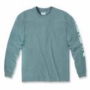 Carhartt Logo Long Sleeve T-Shirt - sea pine heather - L